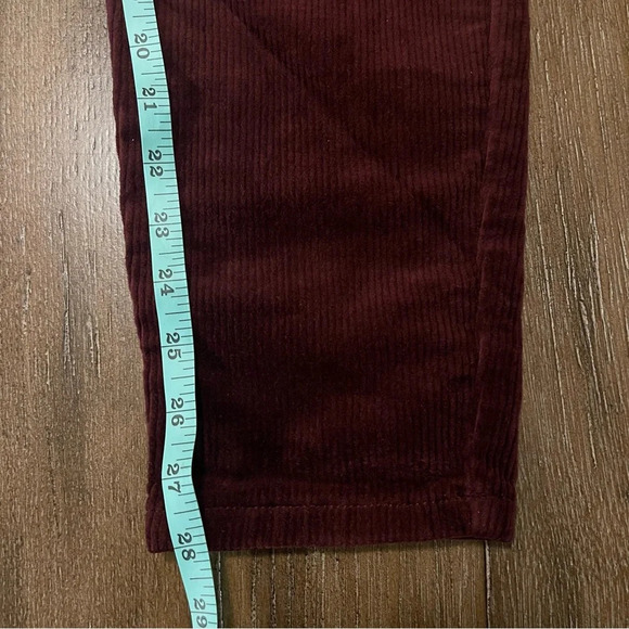 OAT NYC Corduroy Pant Women’s 30 High Rise Burgundy Skinny Leg Pant - Picture 8 of 14